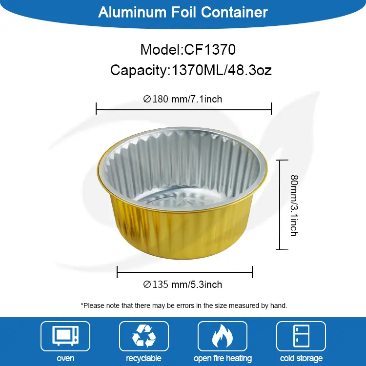 Садови за печење за еднократна употреба Јадење златни контејнери со фолија од алуминиум