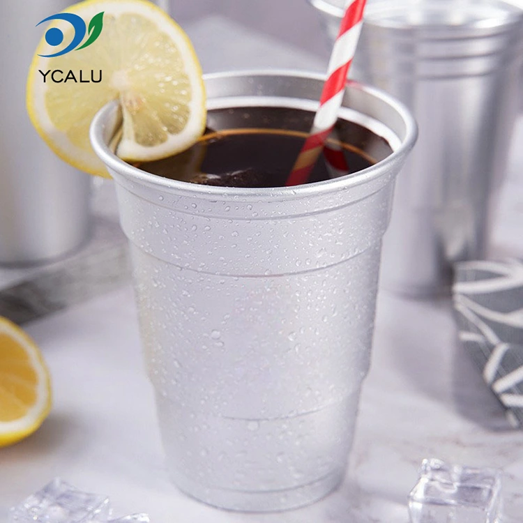 Чаша за пијалок за еднократна употреба од алуминиумска фолија од 16 oz