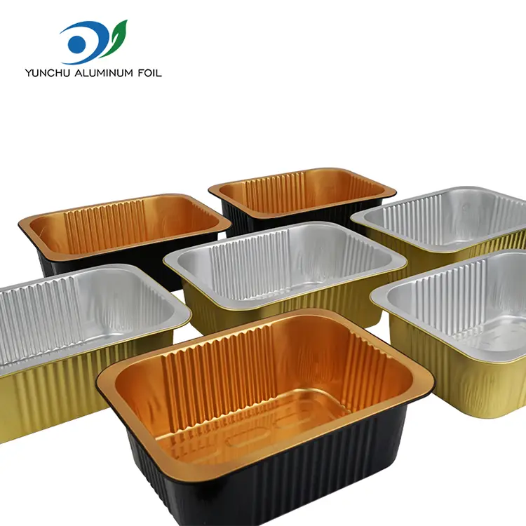 Заптивки за еднократна употреба плоштад алуминиумски контејнери со фолија