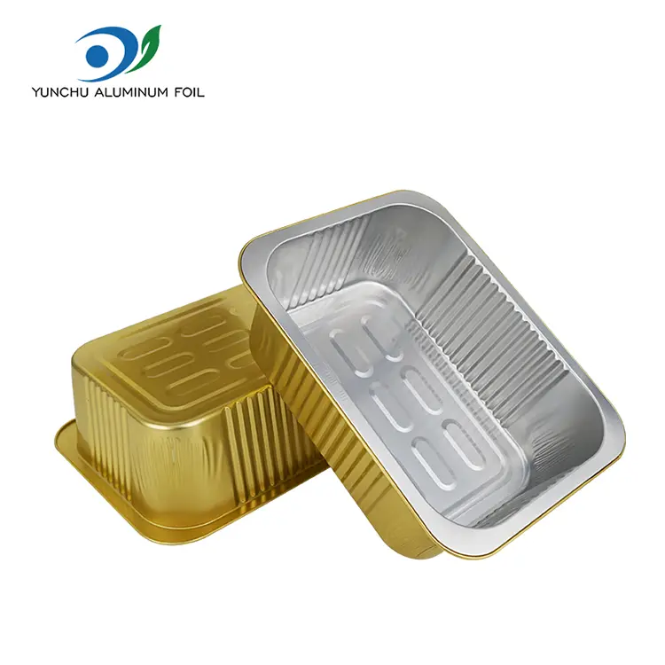 Заптивки за еднократна употреба плоштад алуминиумски контејнери со фолија