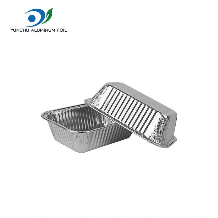Контејнери за печење на воздухот за печење сребрени алуминиум