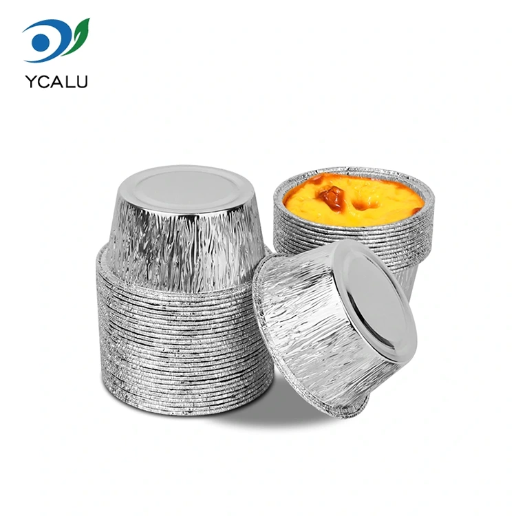 Круг плех за торта за еднократна употреба Контејнери од сребрена алуминиумска фолија Круг плех за торта за еднократна употреба Контејнери од сребрена алуминиумска фолија