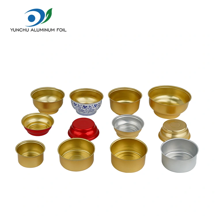 За еднократна употреба тркалезна кутија мала златна чинија алуминиумска фолија контејнери