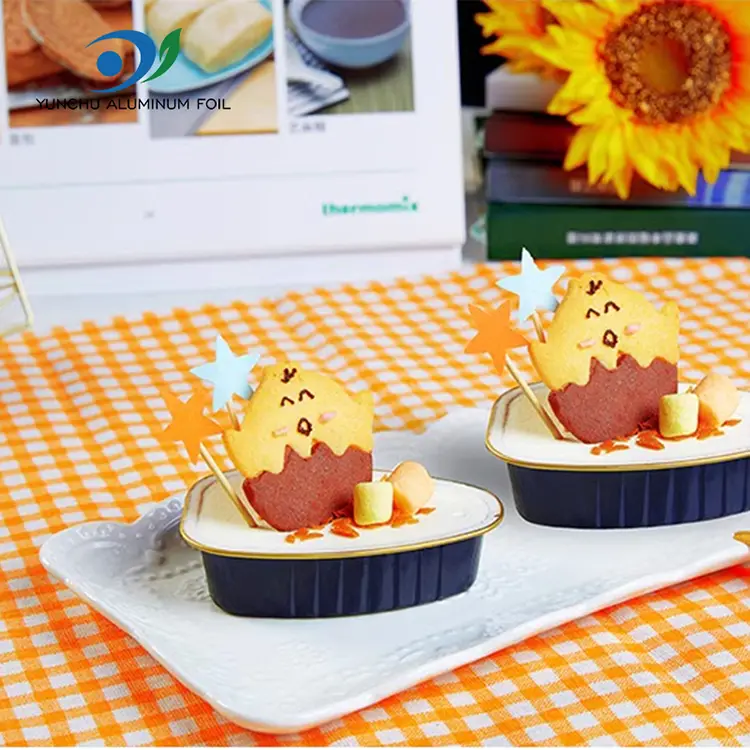 За еднократна употреба со специјална форма во боја на алуминиумска фолија со мазни wallидови