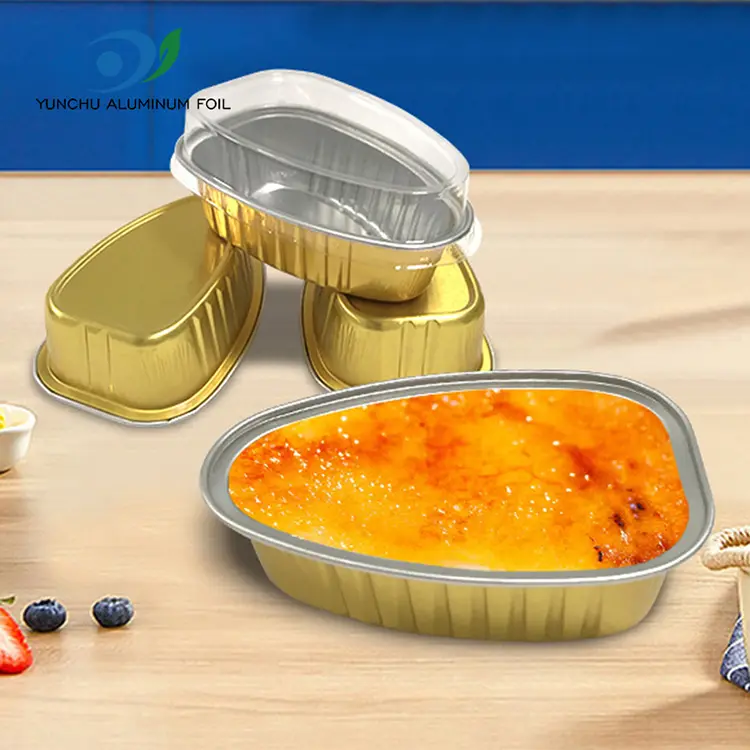 За еднократна употреба со специјална форма во боја на алуминиумска фолија со мазни wallидови