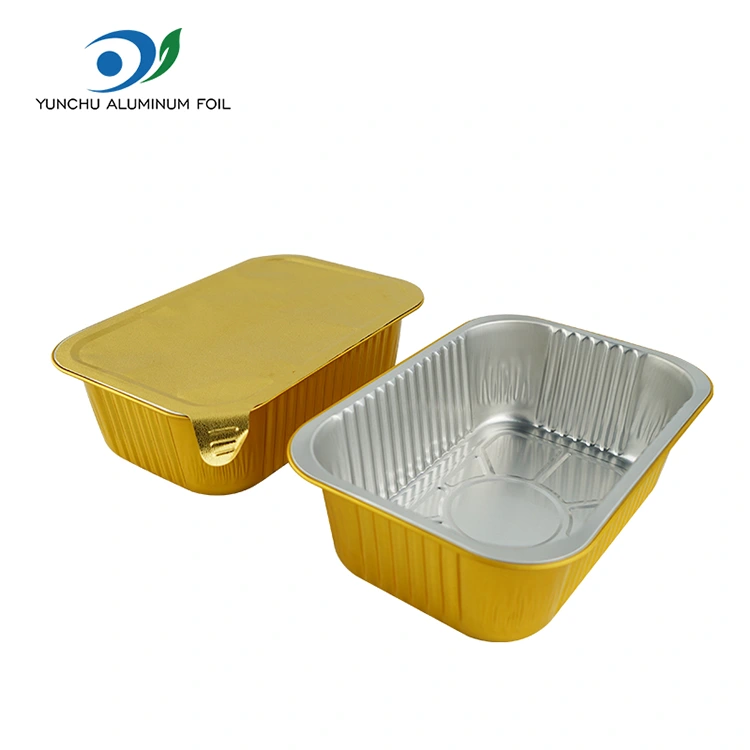 За еднократна употреба плоштад заптивка Гратин алуминиумска фолија контејнери