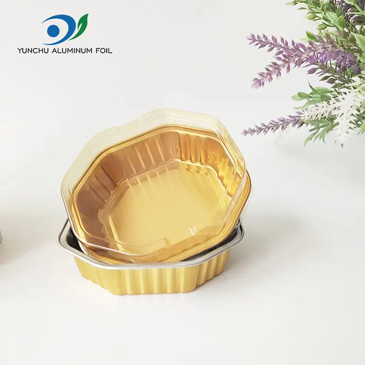 Хексагонална топлина на превземање запечатени контејнери со алуминиумска фолија со мазни wallидови