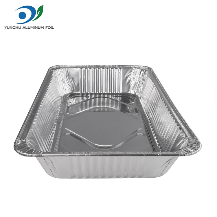 Контејнери за сребрена алуминиумска фолија со голем капацитет на отворено