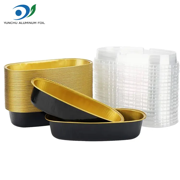 Овални контејнери со алуминиумска фолија со мазна wallид Овални контејнери со алуминиумска фолија со мазна wallид