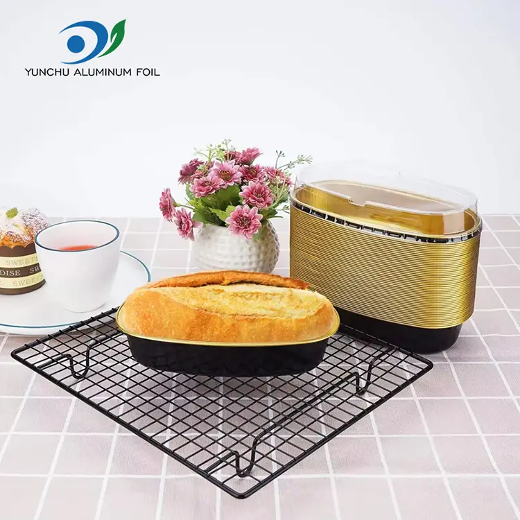 Овални контејнери со алуминиумска фолија со мазна wallид