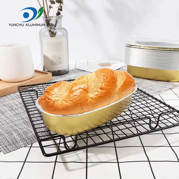 Овални контејнери со алуминиумска фолија со мазна wallид