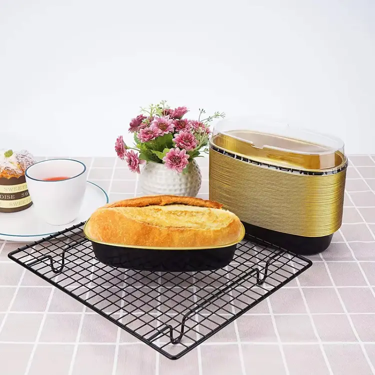 Овални контејнери со алуминиумска фолија со мазна wallид