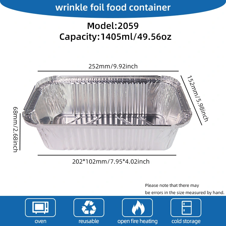 Правоаголен воздух за пржење на воздухот со сребрени алуминиумски фолија