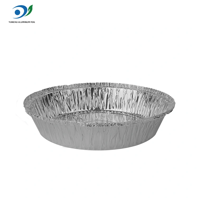 Тркалезен воздух за пржење со топла тенџере сребрена алуминиумска фолија контејнер Тркалезен воздух за пржење со топла тенџере сребрена алуминиумска фолија контејнер