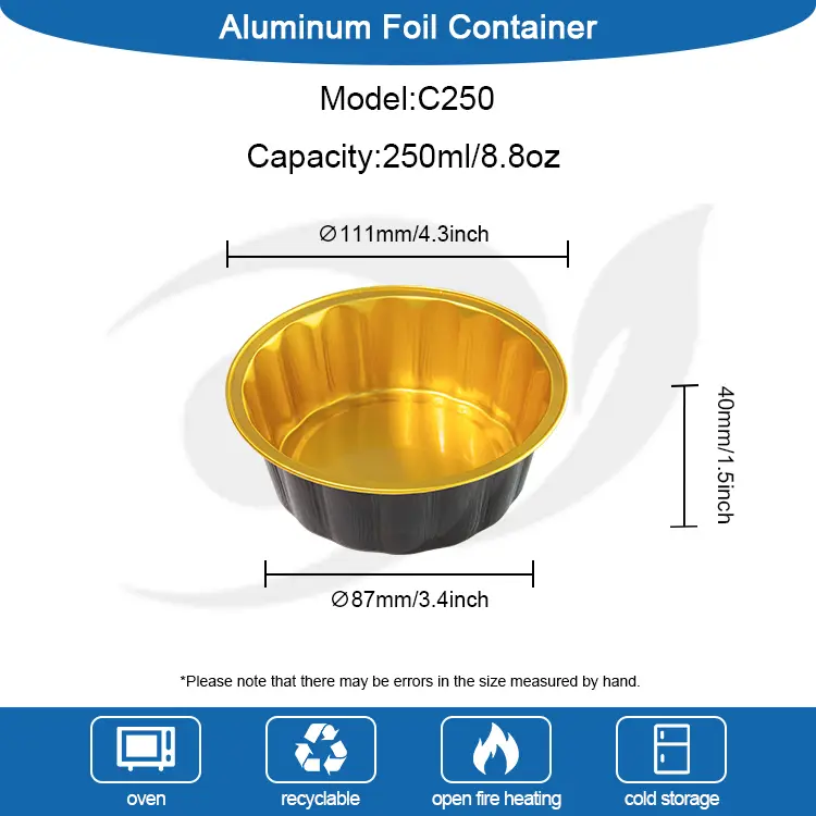 Тркалезен сад за десерт со мазни и alидови на алуминиумска фолија
