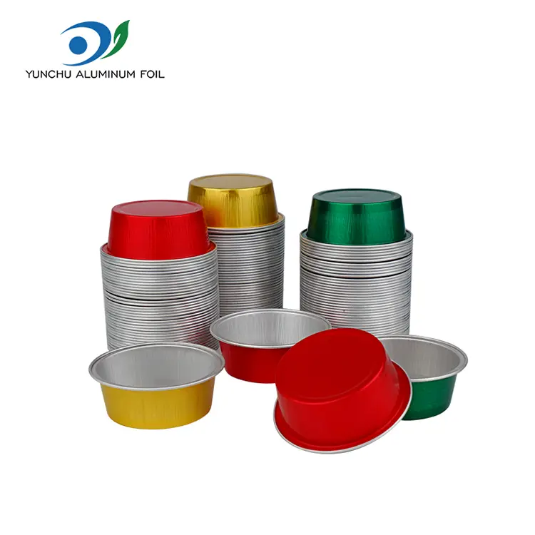 Копчиња за печење десерт со десерт, алуминиумски контејнери со алуминиумска фолија Копчиња за печење десерт со десерт, алуминиумски контејнери со алуминиумска фолија