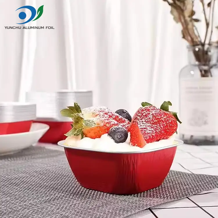 Контејнери за алуминиумска фолија од алуминиумска печење на квадратна боја