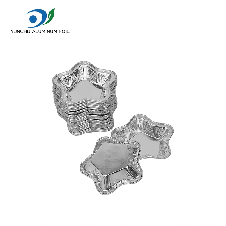 Чаши за курва од алуминиумска фолија во форма на ѕвезда за печење Сад за храна од алуминиумска фолија