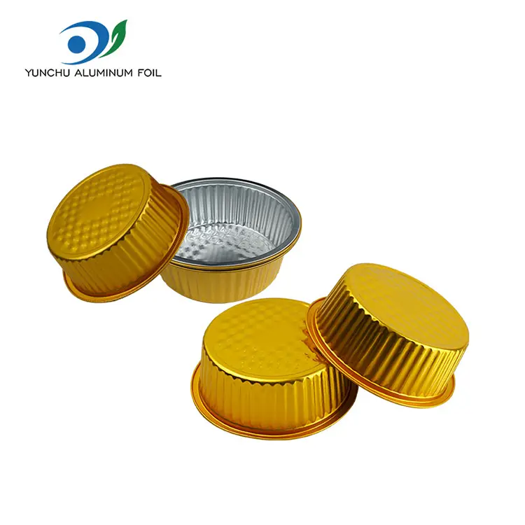 Takeaway Мал топла тенџере златна тркалезна алуминиумска фолија контејнери