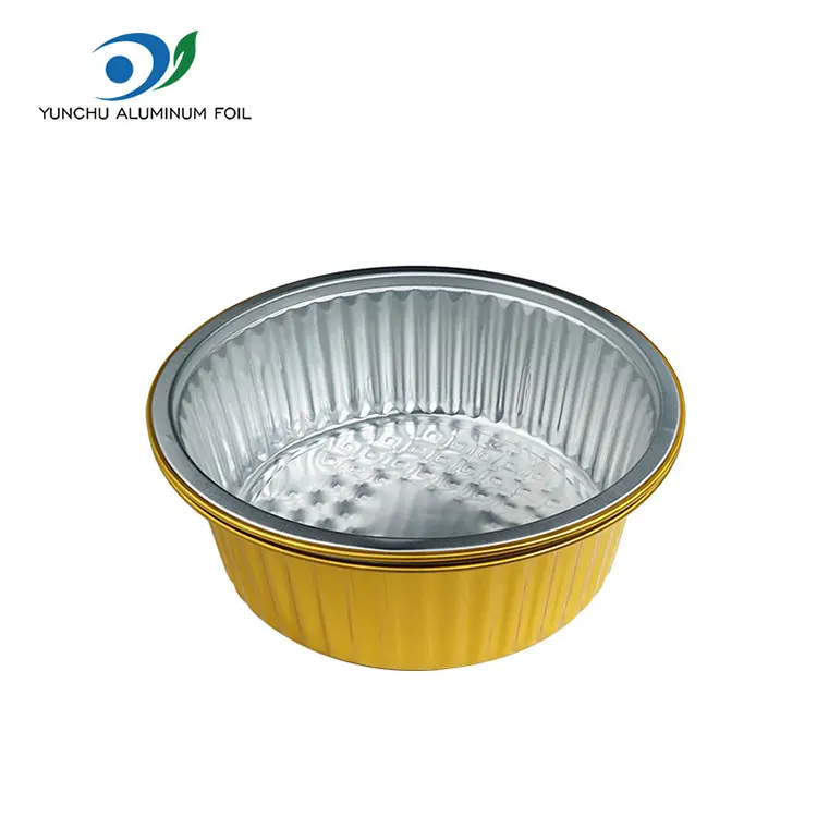 Takeaway Мал топла тенџере златна тркалезна алуминиумска фолија контејнери